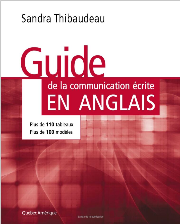 Guide  de la communication écrite  EN ANGLAIS en PDF
